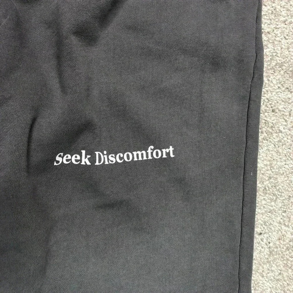 Seek Discomfort Sweatpants Sz 2XL Grey Color Elastic Ankle Organic Cotton - Picture 5 of 9